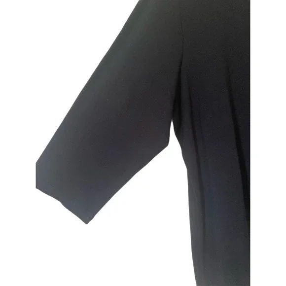NEW‎ Karen Scott Plus Size 3/4-Sleeve Henley Top, Deep Black Sz-2X Plus Size - Picture 5 of 9